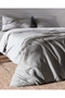 Nuage Single Duvet Cover Set with 100% Cotton Yarn-Dyed Sheets - Anthracite - 2