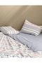 Burcet Double 100% Cotton Ranforce Printed Duvet Cover Set with Sheet - Grey - 3