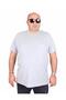 Men's Large Size Lycra Basic V-Neck T-Shirt 11170 Gray Melange
