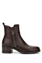 Women's Genuine Leather Brown Heeled Boots