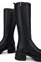 Women's Genuine Leather Black Floater Casual Boots - 4