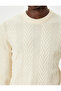 Winter Knitwear Sweater Textured Basic Crew Neck Long Sleeve - 5