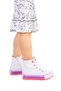 Tinna Lace-Up Baby Girl High-Top Linen Sneakers