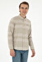 Men's Light Khaki Long Sleeve Shirt 50291408 -Vr183