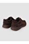 100% Genuine Leather Brown Suede Lace-Up Men's Casual Shoes - 3