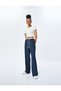 Double Waist Detailed Pocket Tie Waist Wide Leg Fabric Trousers