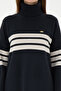 Women's Navy Blue Turtleneck Sweater 50297109-Vr033 - 6