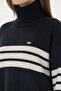 Women's Navy Blue Turtleneck Sweater 50297109-Vr033 - 7