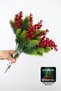 Artificial 5 Branched Glittered Cowl Kokina Pine Bunch New Year Ornament Christmas Flower 5 Kokina - 5