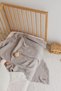 Gray Muslin Blanket - 4 Layer 100% Cotton Baby and Kids Muslin Blanket with Stitched Edge - 8