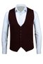 Men's Buttoned Sports / Classic Knitwear Knitted Sleeveless Burgundy Vest