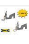 Yuppıenalle Gray Keychain and Mobile Phone Holder - 8X4 Cm, 2 Pieces