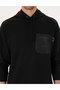 Black Steel Knitted Comfort Fit Hooded Sweatshirt 50290615-Vr046 - 6