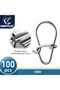Size 2 (15mm 35kg) DNDYUJU 100X Fishing Nice Hooked Snap Pin 304 Stainless Steel Rolling Swivel Lure