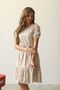 Cream Floor Small Floral Poplin Dress - 3