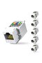 6 قطع ZoeRax 6 قطع Cat6 RJ45 Keystone Jack بدون أداة، لا يتطلب أداة ضغط لأسفل، موصل وحدة، أبيض - 8
