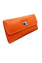 Orange Wallet 012 with Credit Card and Coin Compartments and Cover - 2