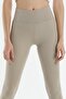 High Waist, Ribbed, Recovery Interlock Knitted Women's Leggings with Elastic Waistband - 2