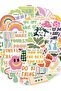 50pcs 50pcs Preppy Aesthetic Stickers Danish Pastel Aesthetic Graffiti Stickers Luggage Skateboard L - 8
