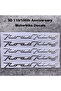 5PCS/Set Motorcycle Decals Stickers Chrome 3D 110/105th Anniversary Motorbike Emblem Badge For Ha... - 5