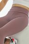 High Waist, Ribbed, Recovery Interlock Knitted Women's Leggings with Elastic Waistband
