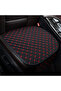 Black and red 1 piece of leather PU leather single seat square cushion without backrest embroidered