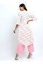 Pack of 3 - Floral Print Wrap Kurta, Palazzos & Dupatta - 5