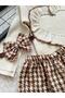 BABY BROWN HOUND'S FOOT SKIRT, BLOUSE, AND BANDANA SET - 5