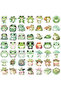 frog 100pcs 100PCS Cute Frog Cartoon Animals Graffiti Stickers DIY Phone Guitar Laptop Notebook Suit - 2