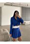 Women's Blazer Jacket and Skirt Detailed Set