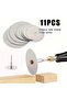 Silver 11PCS Micro Circular Saw Blade Accessory Electric Grinding Cutting Disc Metal Cutter Rotary T