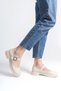 Women's Cream Mary Jane Daily Ballerina Loafer Shoes - 5