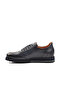 Navy Blue Genuine Leather Men's Casual Shoes Premium 6460 m - 2