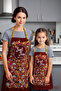 Mother Daughter 2-Piece Confectionery Patterned Kitchen Apron, Chef Apron, Children's Apron, Event Apron