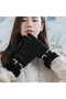 Women Touch Screen with Belt Thick Fleece Lined Driving, Cycling and Skiing Gloves - 2