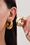 Women's Wavy Imported Hoop Steel Earrings