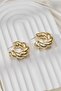 Women's Imported Big Twisted Steel Hoop Earrings - 2
