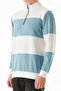 Color Block Half Zippered Stand Collar Sweatshirt - 7
