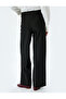 Standard Waist Loose Straight Leg Striped Fabric Trousers - 4
