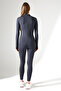 Women's Zippered Diver's Long Jumpsuit with Finger-Proof Detail - 8