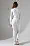 Women's Zippered Winter Thermal Long Jumpsuit Finger Tape Detail - 7