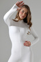 Women's Zippered Winter Thermal Long Jumpsuit Finger Tape Detail - 6
