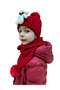 Children's Teddy Bear Scarf Beanie Set 7019 - 6