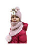 Children's Teddy Bear Scarf Beanie Set 7019 - 2