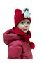 Children's Teddy Bear Scarf Beanie Set 7019 - 2
