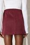 Women's Burgundy Mini Cashmere Skirt - 6