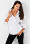 Women's White Shirt with Tie Detail Zer418 - 3