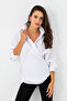 Women's White Shirt with Tie Detail Zer418 - 2