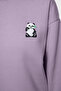 Lila Animal Nakışlı Regular/Normal Kalıp Kalın İçi Polarlı Örme Sweatshirt TWOAW24SW00196 - 5