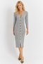 Women's Gray Knitwear Midi Shirt Dress Yv274 - 6